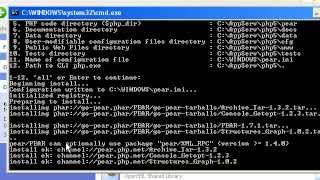 installing pear on localserver appserv 2510 [upl. by Lirret]