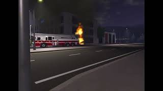 Truck 45 Engine 45 B7 Responding to a DMV Fire [upl. by Eliam454]