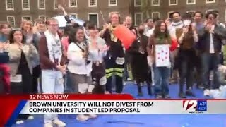 Brown University will not divest from ten companies [upl. by Uttica]