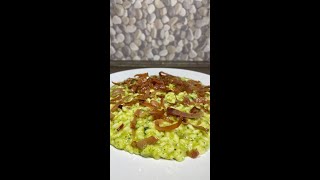 RISOTTO SUPER CREMOSO 😋 CON CREMA DI ZUCCHINE E SPECK Shorts [upl. by Tselec]