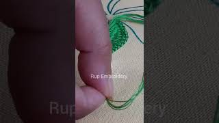 sewinghacks basic double chain stitch hand embroidery tutorial for leaf 🌿 [upl. by Nedle]