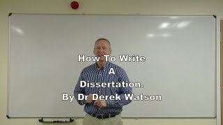 How To Write A Dissertation at Undergraduate or Masters Level [upl. by Sharai]