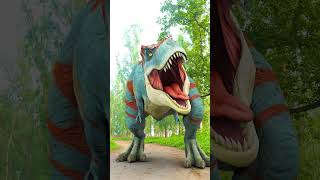 Trex Vs Raptor Dinosaur Chase Fight [upl. by Analahs]