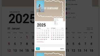 Tutorial bikin kalender 2025 pakai foto sendiri tutorial fyp videoshort [upl. by Yodlem652]