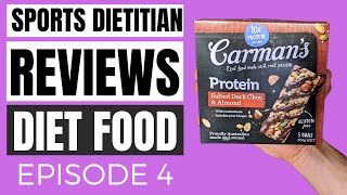 Sports Dietitian Diet Food Review Episode 4  Carman’s Protein Nut Bar [upl. by Attenahs]