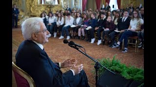 Quirinale il Presidente Mattarella risponde alle domande degli studenti [upl. by Enirok]