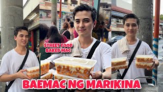 TRENDING NA STREET FOOD BAKED MAC NAPAKA GWAPONG TINDERO NA TISOY SA MARIKINA  STREET FOOD [upl. by Eeclehc353]