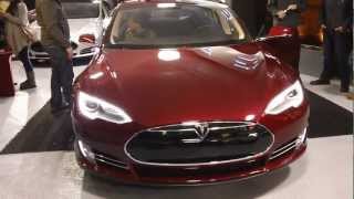 Tesla Model S Signature Beta Prototype in Signature Red at Santana Row [upl. by Wilcox]