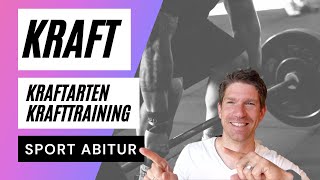 Kraft Kraftarten Krafttraining  ein Überblick  Sport Abitur Theorie [upl. by Idarb]