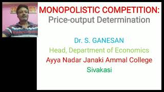 Monopolistic Competition Price  Output Determination [upl. by Adiam972]