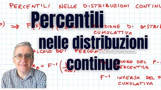 Percentili nelle distribuzioni continue esempio distribuzione normale percentile statistica [upl. by Demahum]