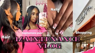 Maintenance Vlog 🎀  Hair Nails SHOPPING store run  chit chat [upl. by Layod]