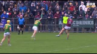 SCOTT WALSH POINT  CUSHENDALL V DUNLOY  2024 ANTRIM CLUB HURLING FINAL [upl. by Aneris349]