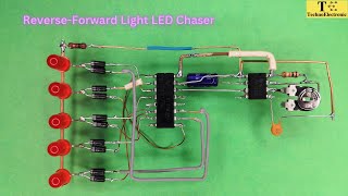 Reverse Forward Light LED Chaser  LED Chaser Using CD4017 [upl. by Nowyt315]