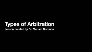 Types of arbitration [upl. by Dixil982]