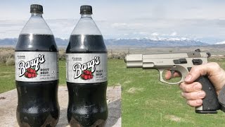 EXPERIMENT 9MM GUN VS ROOTBEER [upl. by Naman183]