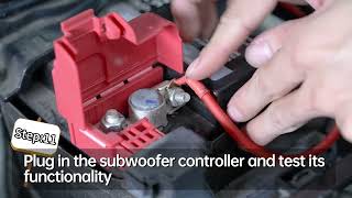 How to Install AINAVI 10 inch Under Seat Car Subwoofer Buildin Amplifier Power Subs [upl. by Einhorn]