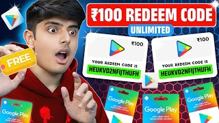 Daily Get ₹100 Free Redeem Code App  Free Redeem Code Today  Free Google Play Redeem Code App 2024 [upl. by Neerual984]