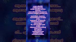 Athmavile Anandhame✨songlyrics malayalamsonglyrics hitsong trending everhitsong love shorts [upl. by Ilahsiav]