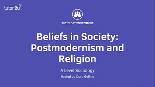 Postmodernism and Religion  Beliefs in Society  ALevel Sociology [upl. by Dnalwor958]