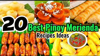 Top 20 Pinoy Merienda Filipino Best Everyday Snack Recipes Ideas [upl. by Marguerite]