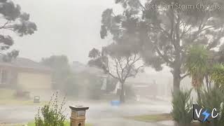 Powerful storm hits the Melbourne Metro area on 13 February 2024 Footage taken at Berwick [upl. by Dorsy256]