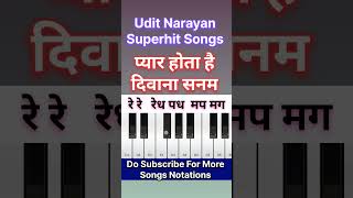 Udit Narayan Superhit Song Notation uditnarayansongs notation musicnotation [upl. by Hinckley]