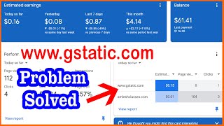 Gstatic Domain Showing in AdSense Account Problem Fix  What is gstaticom AdSense  Amlesh Bhagat [upl. by Bamby]