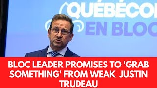 Bloc leader promises to grab something from weak Trudeau [upl. by Ober]