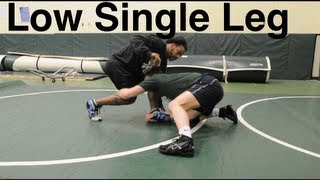 Low Single Leg Takedown Basic Wrestling and BJJ Moves and Techniques For Beginners John Smith [upl. by Brittan]