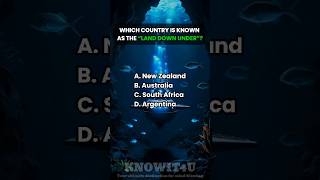 🌏🌞🏝️ Geography Trivia Which Country Is Known as the “Land Down Under” geography geographyquiz [upl. by Arad]