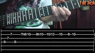 Fade To Black Intro Lesson  Metallicawith tabs [upl. by Lassiter]