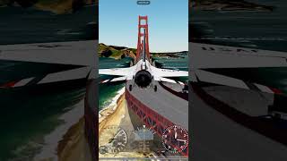 GeoFS Flight Simulator Golden Gate Bridge landing gaming flightsim geofs [upl. by Droflim219]