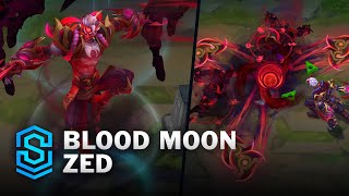 Blood Moon Zed Skin Spotlight  PreRelease  PBE Preview  League of Legends [upl. by Juetta]