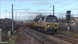 New Timetable Variety at Camelon 91218  Includes Class 66 70 365 385 [upl. by Constancia]