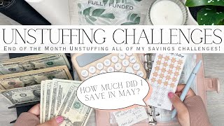 End of the Month Cash Unstuffing All of My Savings Challenges  Cash Envelope System [upl. by Robby]