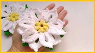 FLOR 🌸 grande a CROCHET 🧶  NOCHEBUENA  para decorar en navidad [upl. by Nosaj724]