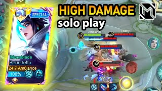 Benedetta EXP Rotation  High Damage in SOLO PLAY Top Global Benedetta  Gameplay MLBB [upl. by Surdna]