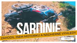 Sardinie  Africa Twin 1100 crash den5 nádherné výhledy  moto vlog [upl. by Charil445]