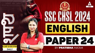 SSC CHSL 2024  SSC CHSL English Classes by Pratibha Mam  CHSL English Practice Set 24 [upl. by Rebmak]