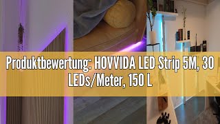 Produktbewertung HOVVIDA LED Strip 5M 30 LEDsMeter 150 LED RGB LED Streifen APP und Fernbedien [upl. by Pillyhp288]