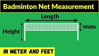 badminton net measurement  badminton net width  badminton net height  badminton net length [upl. by Roht]