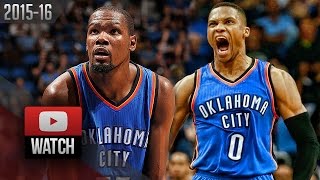 Russell Westbrook amp Kevin Durant Full Highlights at Magic 20151030  91 Pts Total [upl. by Nwadrebma437]