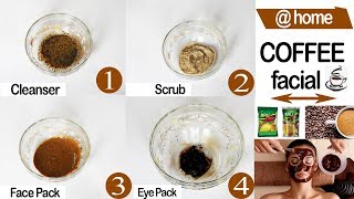 COFFEE FACIAL How To Do Coffee Facial at Home  Brighten Skin with Coffee Powder [upl. by Batty]