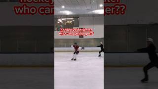 The ultimate spinner showdown Figure skater vs hockey skater figureskating hockey shorts [upl. by Aehtela639]