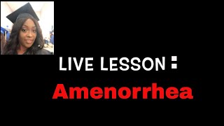 Amenorrhea in Nursing [upl. by Reldnahc]