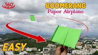 Wapas Aane Wala Paper Plane  Boomerang Paper Plane Easy  Come Back Paper Airplane Origami Plane [upl. by Yllor689]