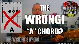 Playing the WRONG quotAquot Chord  Easy GUITAR LESSON for beginners [upl. by Toiboid]