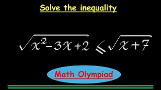 Solve the Inequality Math Olympiad Question math very hard 01E [upl. by Graehme65]