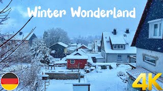 Snowy walk in winter wonderland 4K  Braunlage Germany a Beautiful town in the Harz [upl. by Attehcnoc]